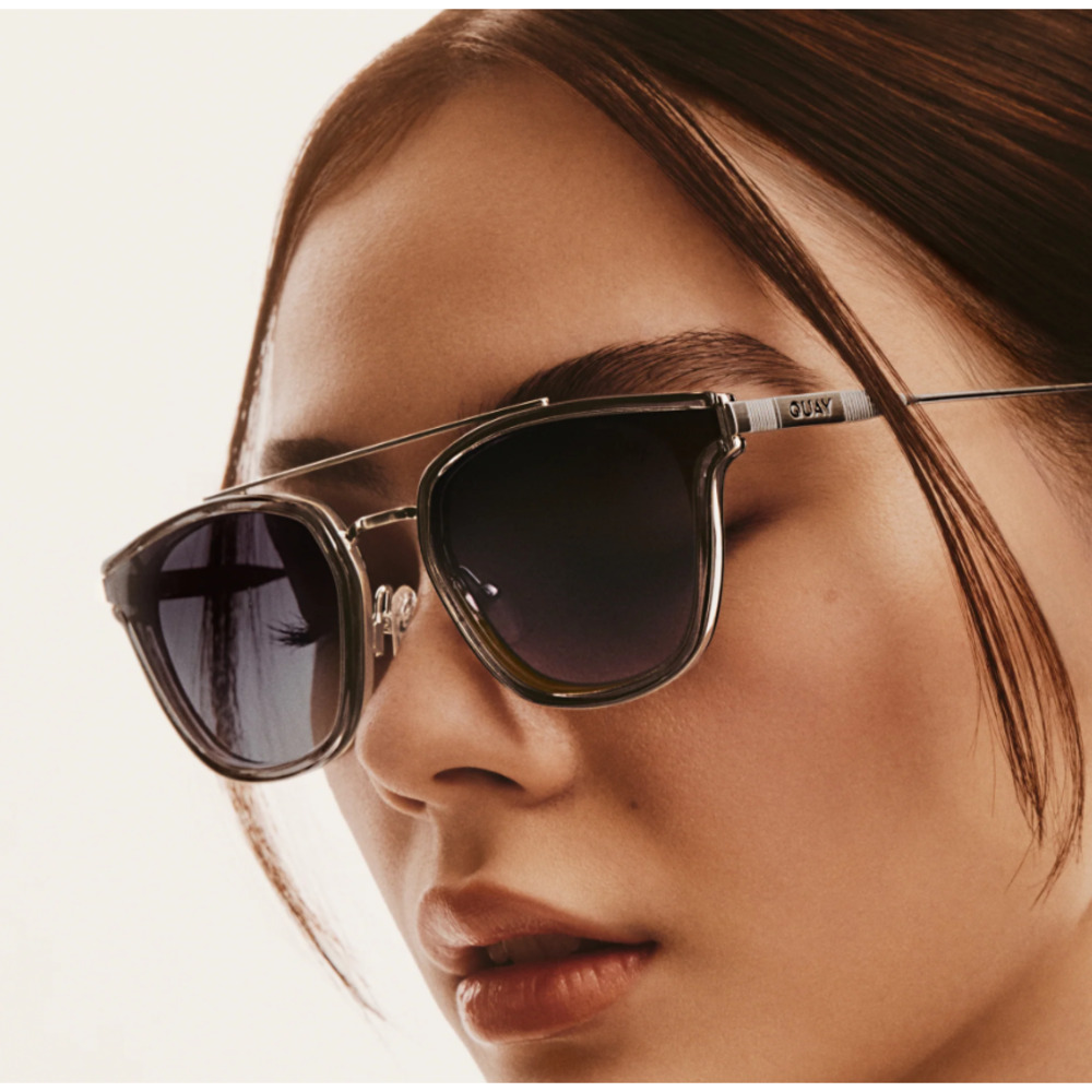 Quay Australia GETAWAY Metal Round Sunglasses - Grey/Smoke - NWT - Picture 3 of 15